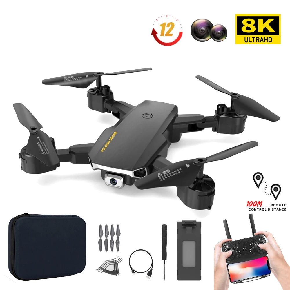 

R2 Mini Drone 4K HD Dual Camera Optical Flow Positioning FPV Drone All-Around Obstacle Avoidance Foldable Quadcopter RC Drones