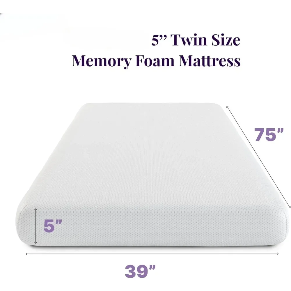 5-дюймовый матрас с двумя матрасами белый эффектом памяти-средний на ощупь-матрас