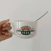 new friends tv show central perk big white cappuccino mug 600ml coffee and tea ceramic cup best gifts for friends