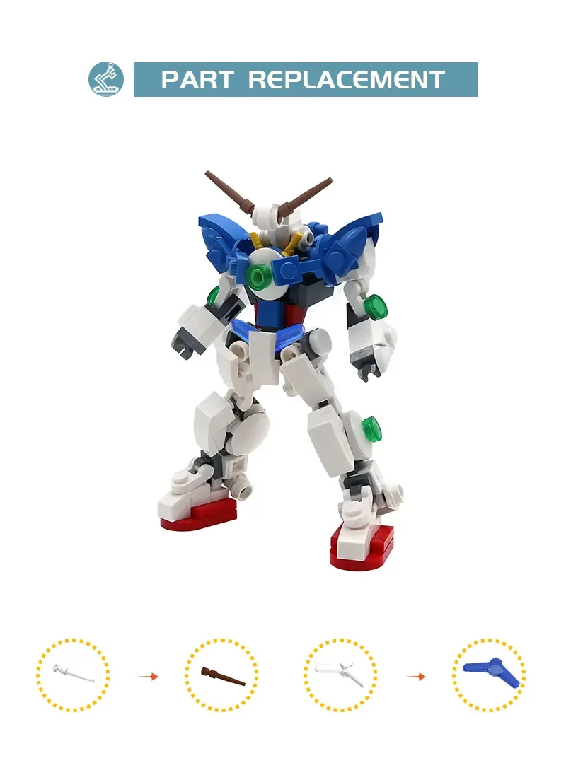 Buildmoc аниме Mecha Robot ASW-G-08 RX-78 меховые фигурки набор солдат строительные блоки