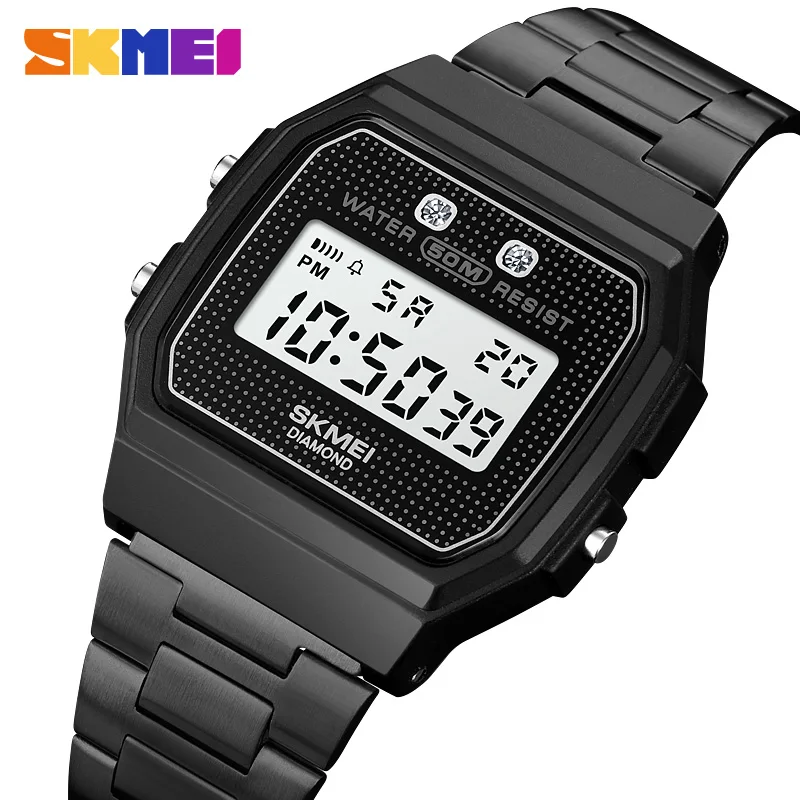 

SKMEI Fashion Digital Men's Watches EL Backlight Display Dial Male Clock Sport 50M Waterproof Wristwatch Relogio masculino