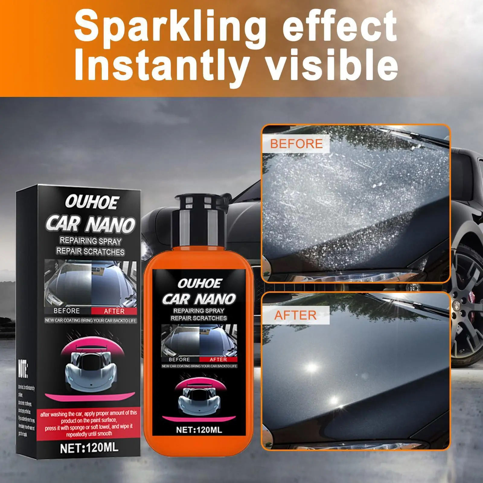 

Жидкий воск для автопокрытия с кристаллом Spone, 120 мл