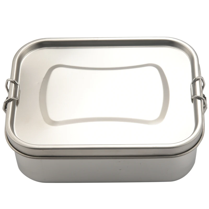 Ланч-бокс из нержавеющей стали Bento с 3 отделениями для сэндвичей и обеих сторон 1400