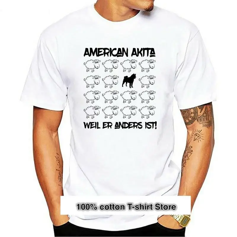 

SIVIWONDER-Camiseta americana AKITA DAMEN, camisa negra de oveja,