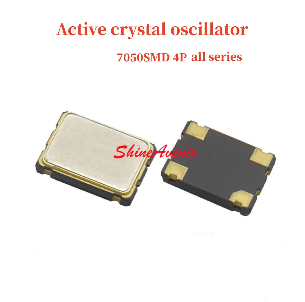 

20pcs 5070SMD 18.432MHZ,20MHZ,24MHZ,24.576MHZ,25MHZ,26MHZ,27MHZ,27.120MHZ,30MHZ, 32MHZ 3.3V 4P Active crystal oscillator