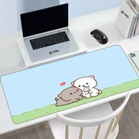 cute peach mochi cat mouse pad anime gaming accessories carpet gamer pc computer keyboard deskmat alfombrilla xxl table mousepad