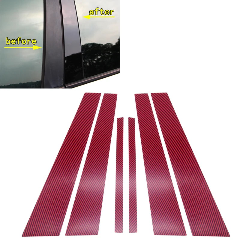 

4/8 шт. автомобильное окно из углеродного волокна B C-Pillar формовочная отделка для Honda XRV HRV VE-1 XNV 2014-2021 наклейка против царапин аксессуары