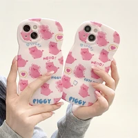 full screen pink cartoon pig phone case cover for iphone 11 12 13 pro x xr xs max shockproof case for iphone 13 case iphone case