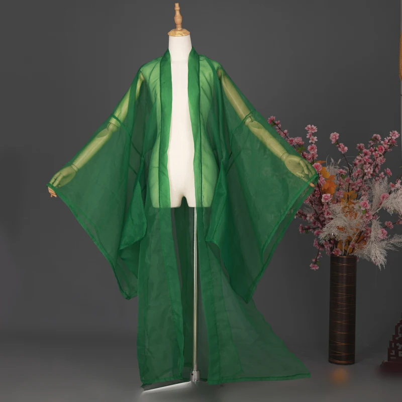 Белая сказочная одежда Hanfu для взрослых мужчин и женщин кардиган с широким