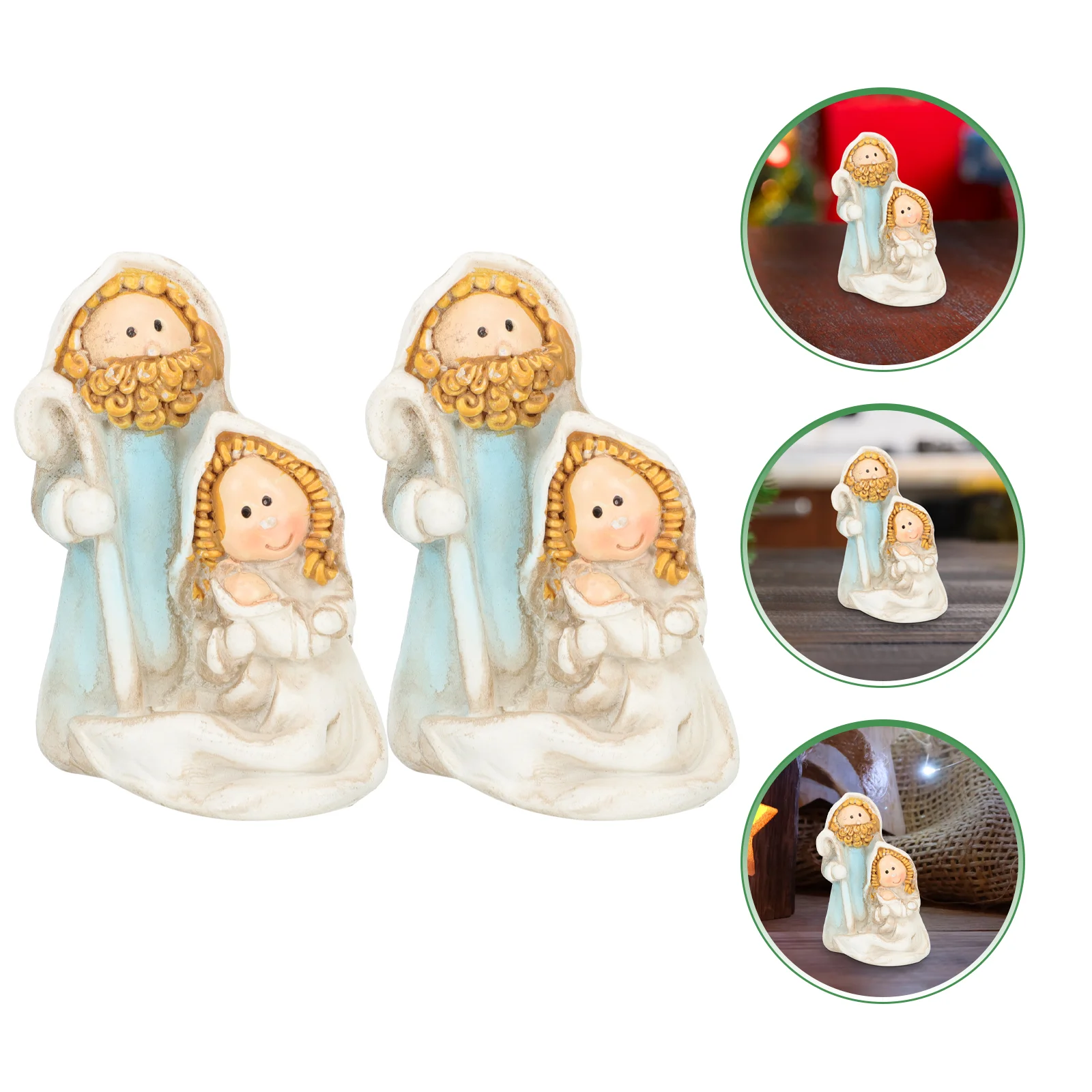 

Nativity Statue Religious Jesus Holy Set Family Figurine Sculpture Resin Anthony St Gifts Statues Manger Scene Figures Mini