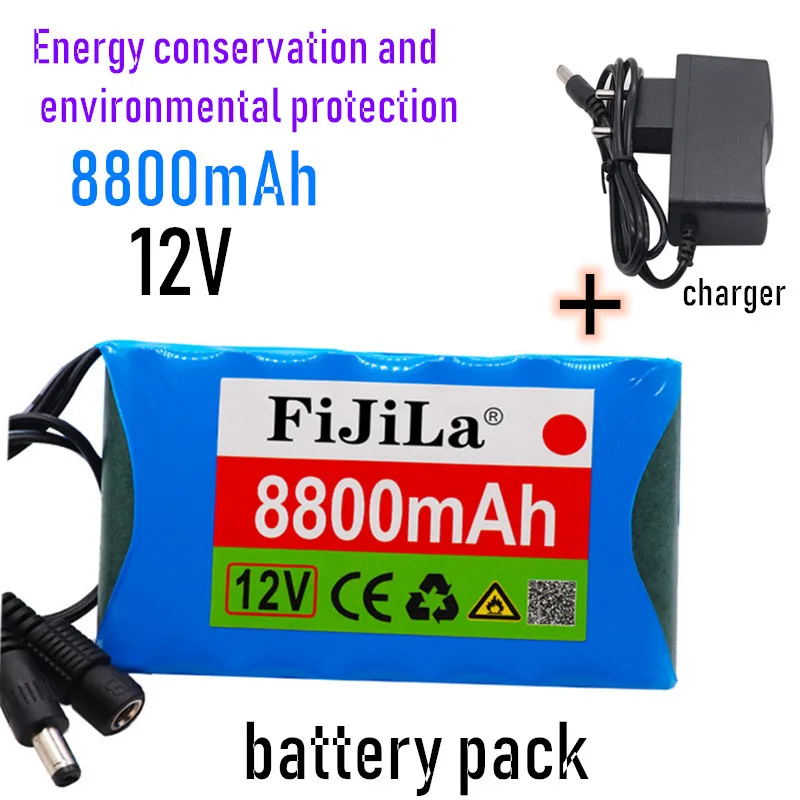 

Portable Super 12V 8800mah battery Rechargeable Lithium Ion battery pack capacity DC 12.6v 8.8Ah CCTV Cam Monitor