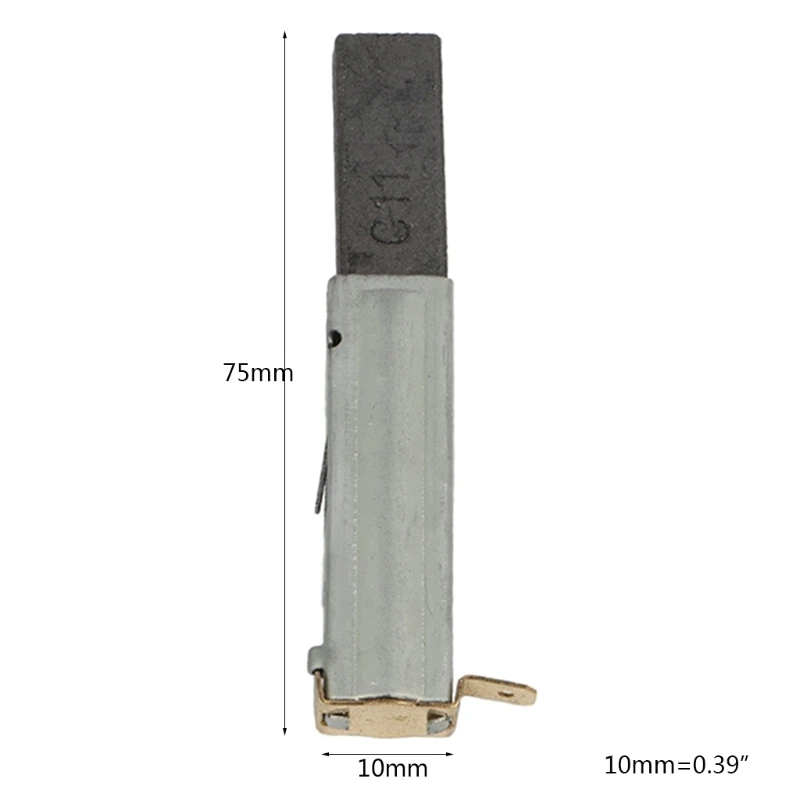 Сменная Угольная щетка электродвигателя 75x10 мм, универсальная Угольная щетка