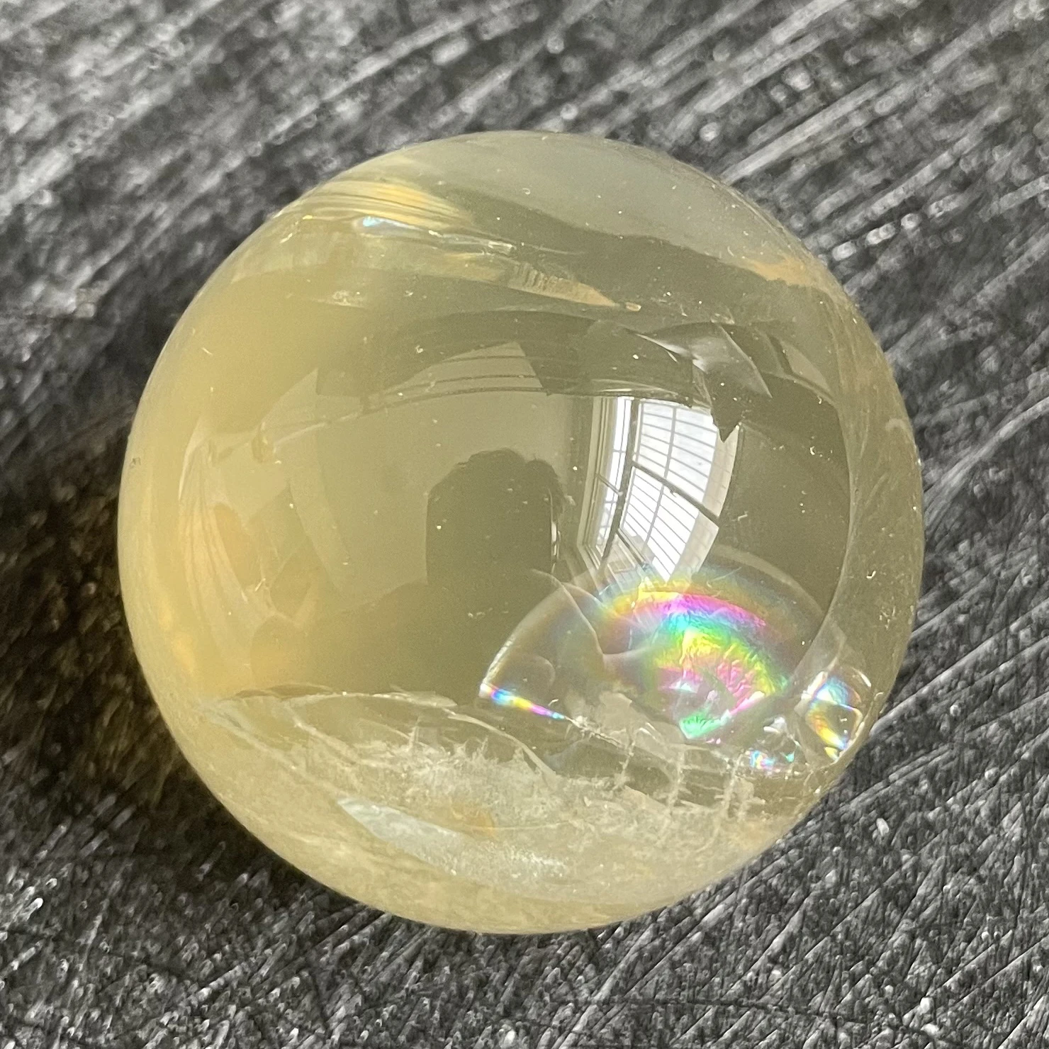 124 г натуральный камень цитрин хрустальный шар искусственная Сфера полированный