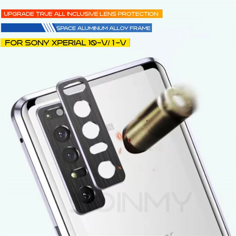 Двухсторонний Магнитный чехол из закаленного стекла для Sony Xperia 10 V 1 V Магнитный металлический твердый чехол для телефона Sony Xperial 1 V