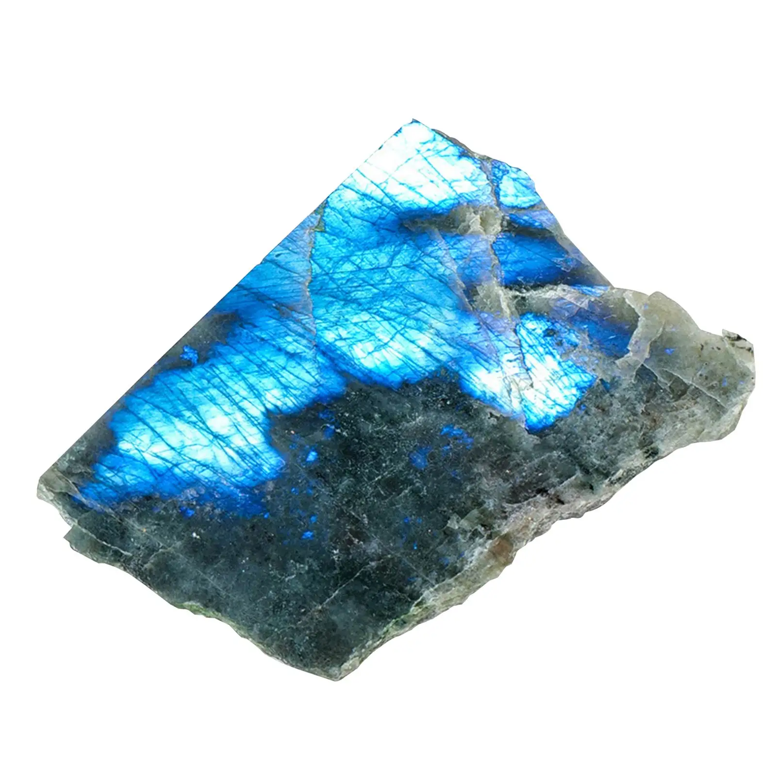 

Натуральный прозрачный синий кристалл, драгоценный камень грубого синего цвета, камень лабрадорит, драгоценный камень, чакра рейки, домашн...