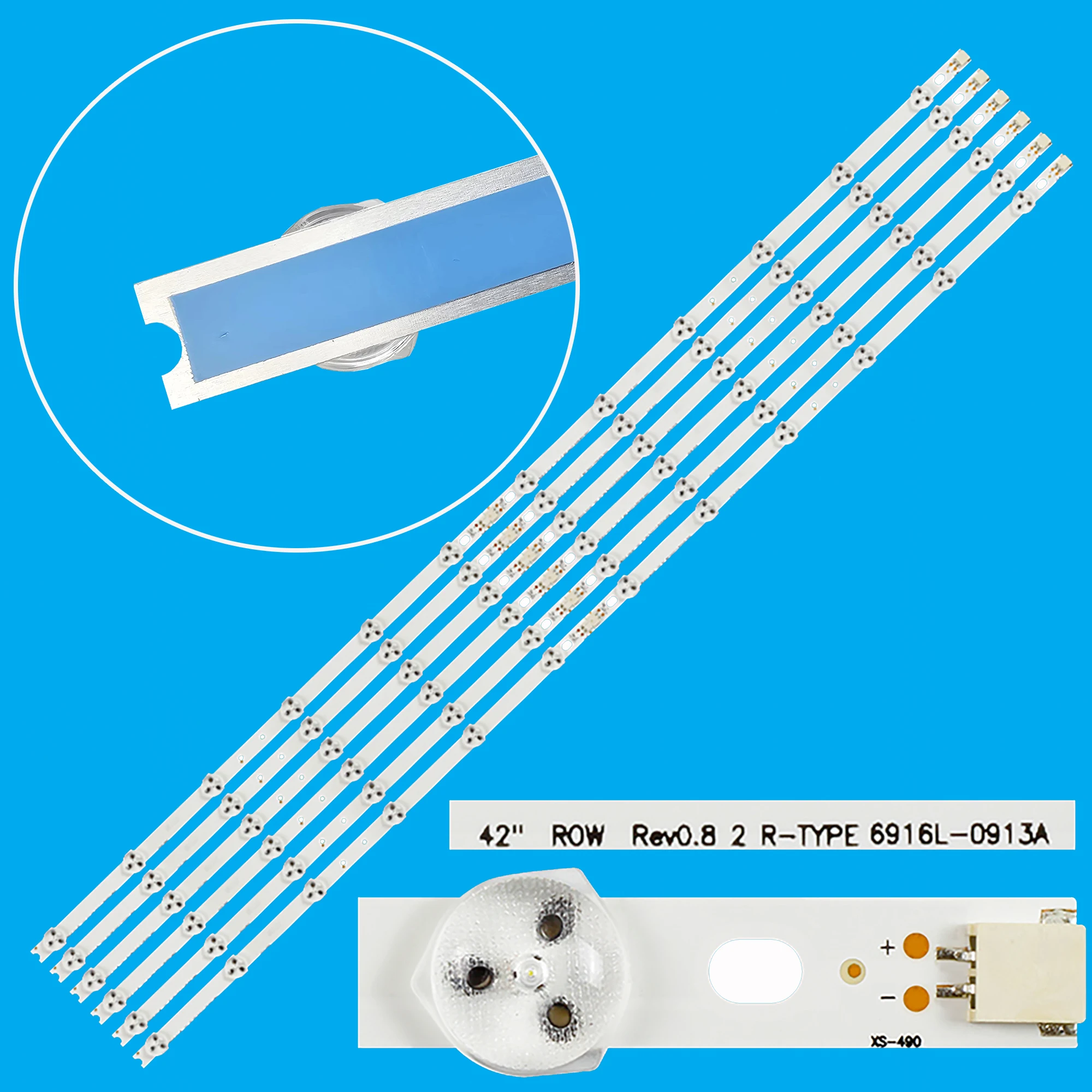 

12 шт./компл. светодиодная лента для подсветки 42LM340T 42LM3700 42LS3400 42LM3400 6916L-0882A 0913A 6916L-1028A 1029A LC420DUN SE R2
