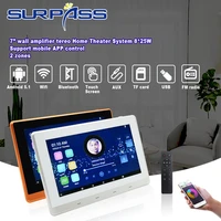 smart wifi blue tooth touch screen wall amplifier android 5 1 stereo sound home theater system 8x25w background music audio fm
