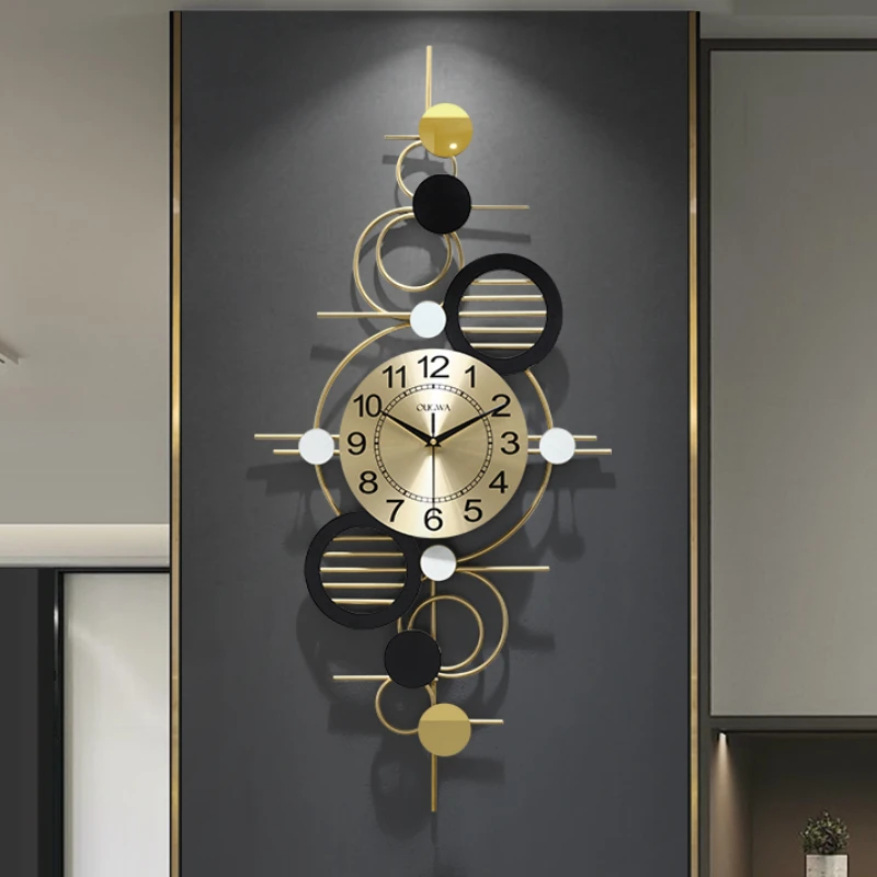 

large Digital Wall Clock Living Room Metal luxury 3D Silent Wall Clock Mechanism kitchen gift Reloj Pared Home Decorating Items