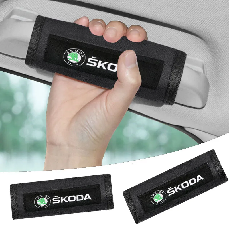 

2Pcs Door handle Covers Soft Plush Armrest Protective Cover For Skoda kodiaq rapid karoq superb 2 3 VRS Octavia Fabia Yeti Goods