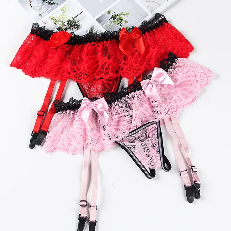 Прозрачные кружевные чулки сексуальные подвязки женское нижнее белье ремни