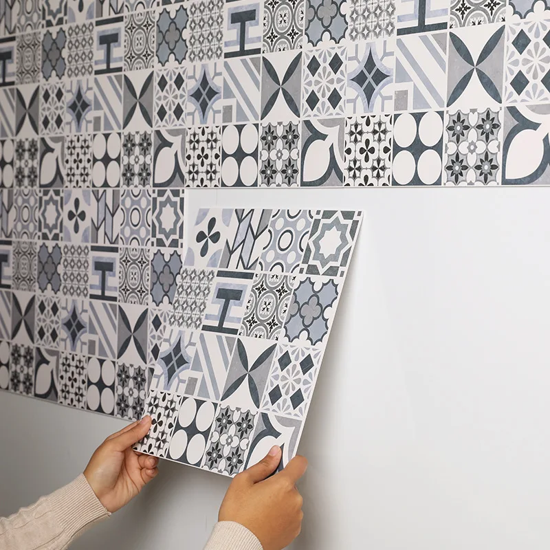 

10 шт. Новые самоклеящиеся настенные наклейки, водонепроницаемые влагостойкие настенные панели, обои, настенные наклейки с имитацией плитки, домашний декор