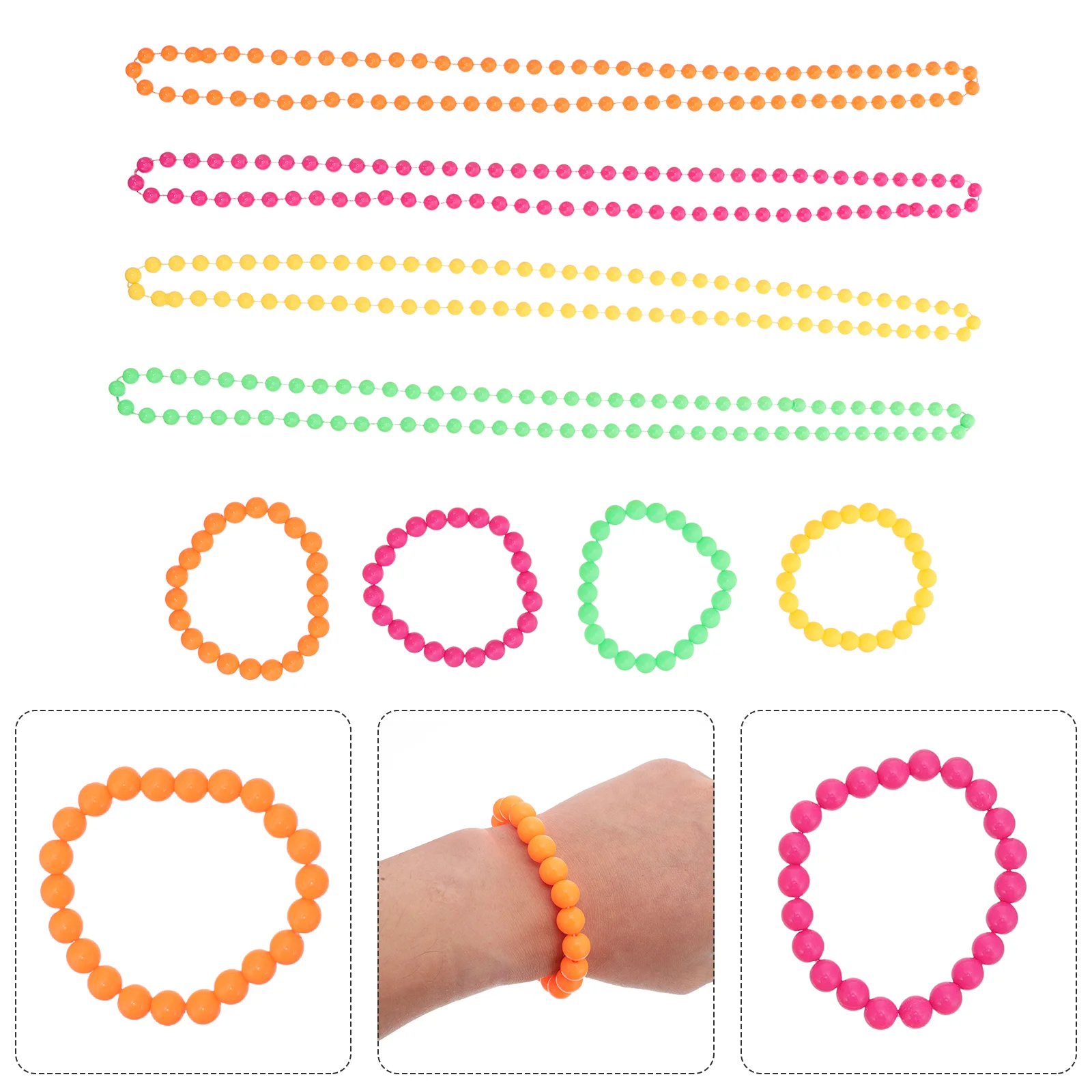 

Pearl Beads Chain Necklace Bracelet De Para Mujer Party Supplies