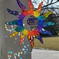 acrylic rainbow sun pendant 7 colour home decorations special handmade gifts wall door windows hanging ornament for balcony
