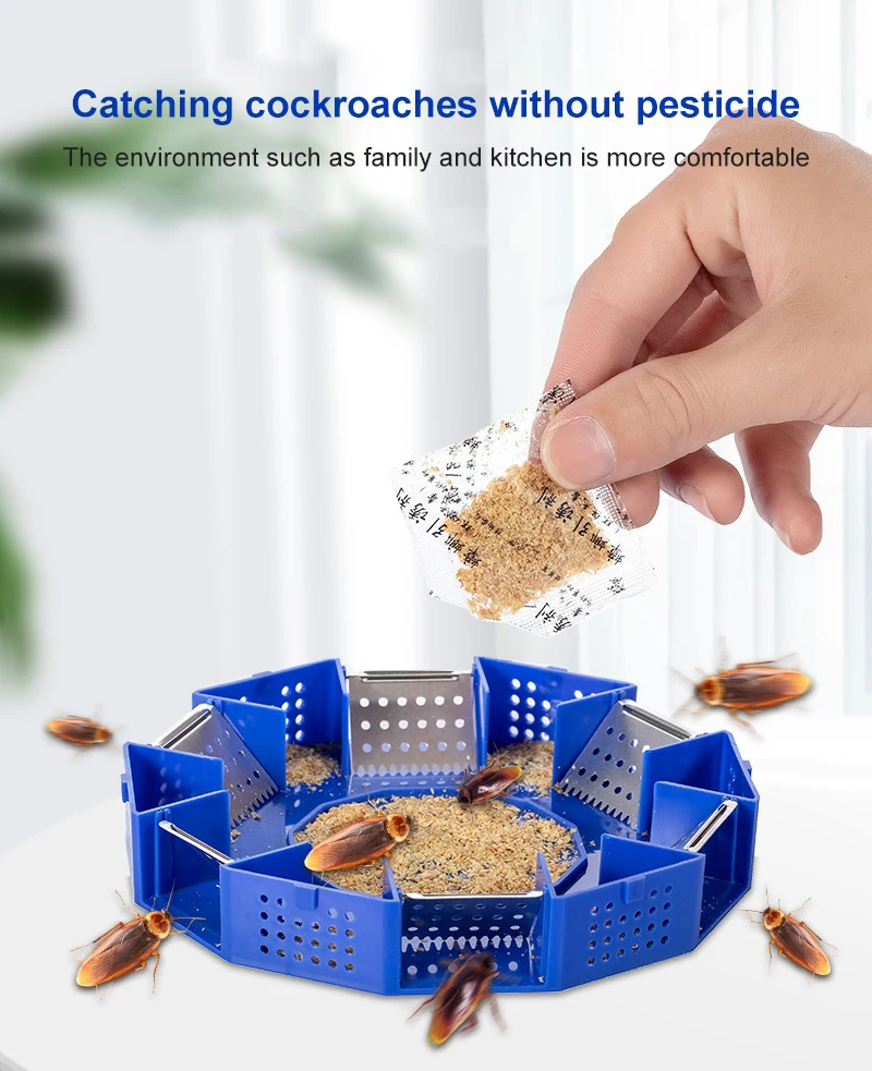 

New Creative Traps Single-layer Double-layer 6-door Large Upgraded Version With Cover Snap-on Cockroach Trap Physical Trap