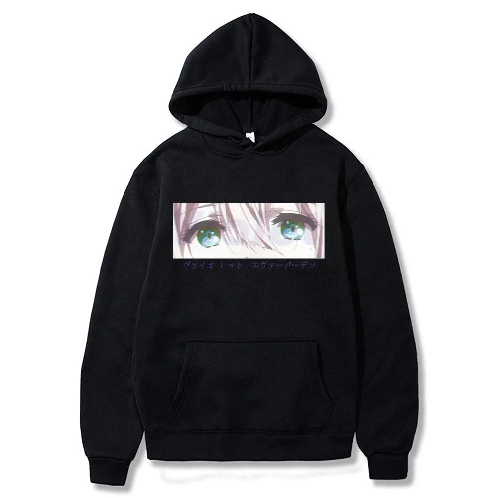 

Japanese Anime Violet Evergarden Eyes Print Hoodies Men Women Streetwear Pullover Harajuku Long Sleeves Sweatshirt Oversized