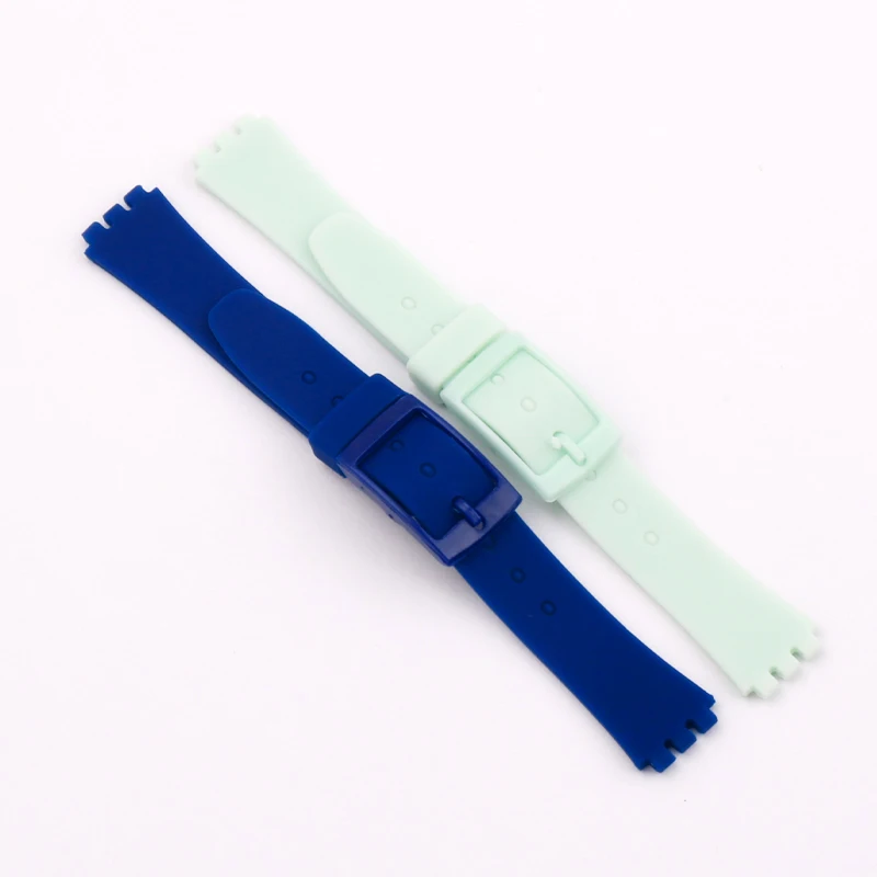 Силиконовый ремешок для часов, аксессуары, совместимые с Swatch, 12 мм, пряжка, детский резиновый спортивный водонепроницаемый браслет-браслет (art.: 3920ccaba84e4) - 3920ccaba84e4
