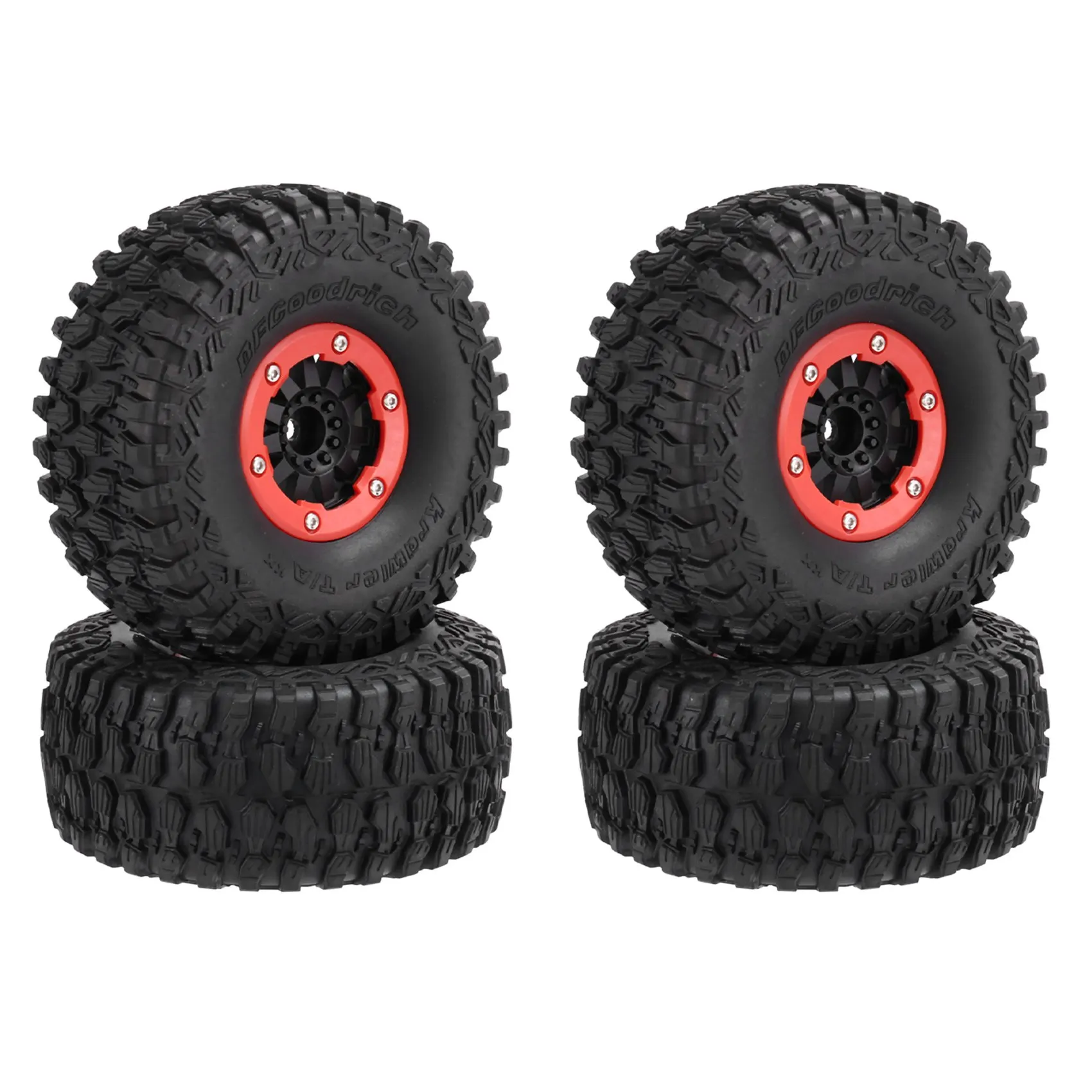 

4Pcs 130mm 2.8Inch Beadlock Wheel Tire 17MM Hex for 1/7 1/8 TRAXXAS UDR Arrma Mojave HPI HOBAO HSP REDCAT RC Car 2