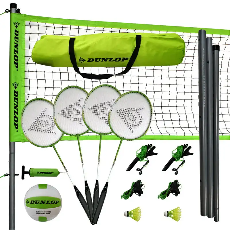 

Pole Volleyball & Badminton Combo Set, Lawn Game, Green/