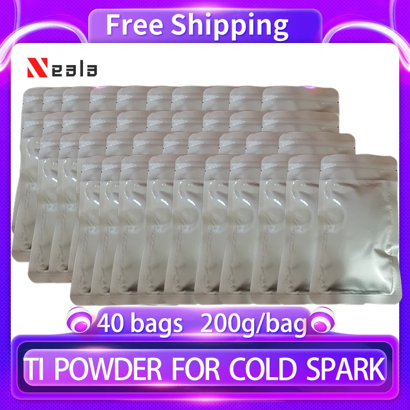 1-100bags Ti Powder for Cold Spark Machine Stage Light Effects Dust Certification For Firework Party DJ Bar LED KTV Dmx Wedding