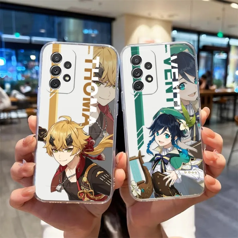 

Genshin Impact Thoma Venti Phone Case For Samsung S30 S20 S23 S22 S10E S10 20Fe Note 20 10 Pro Plus Ultra A12 A42 A71 A91 Cover