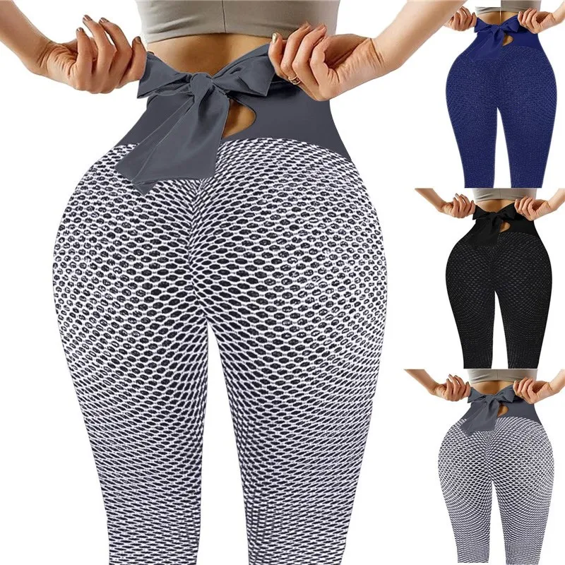 

Women Seamless Fitness Legging High Waist Grid Leggings Push Up Booty Leggins Workout Ruched Butt Lifting Slim Stretch Panties