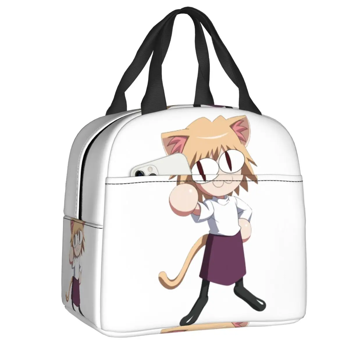 

Индивидуальная забавная сумка для обеда Neco Arc с мемами для мужчин и женщин, термоизолированные Ланч-боксы для детей, школьный детский Ланчбо...