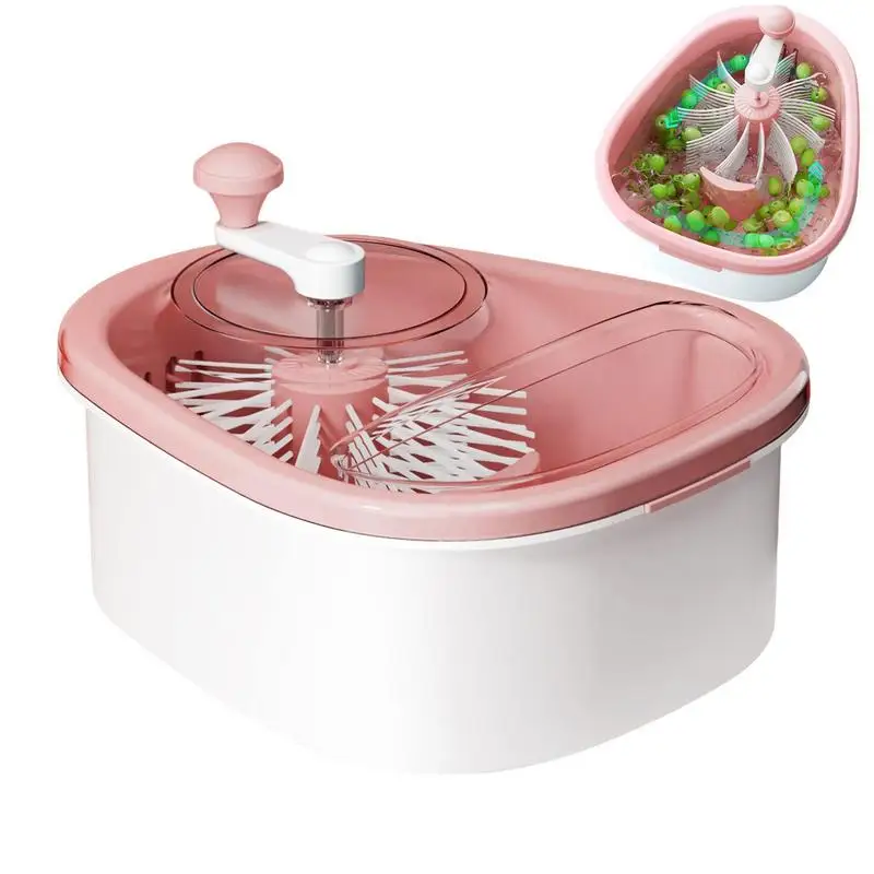 Fruit And Vegetable Washing Machine 720 Degree Scrubbing Fruit Gadgets Salad Spinner Lettuce Dryer Durable Rotary Veggie Washer