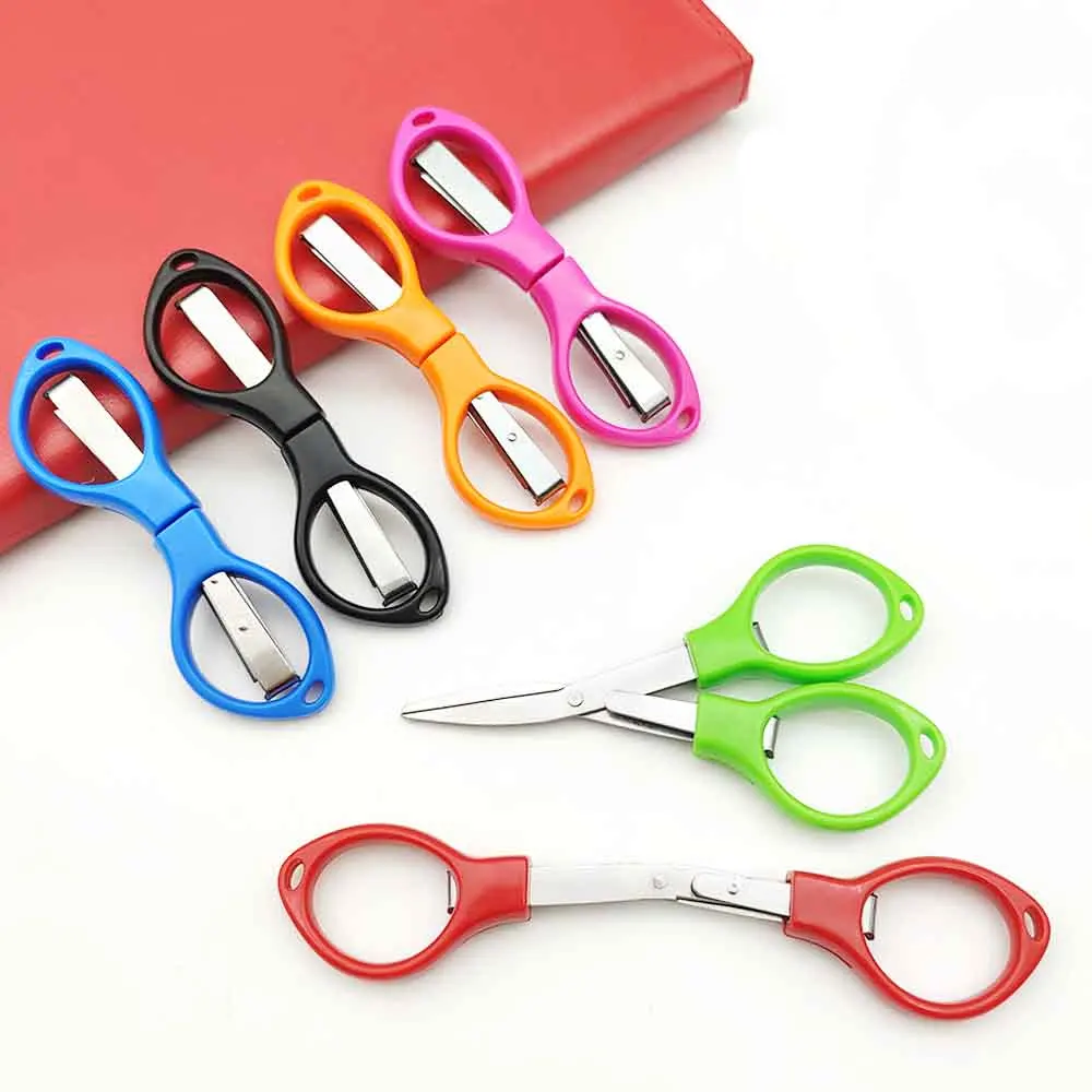 

50PCS Folding Scissor Fishing Line Cutter Plastic Handle Stainless Steel Multifunction Scissors Tackle Tool Cutting Wire