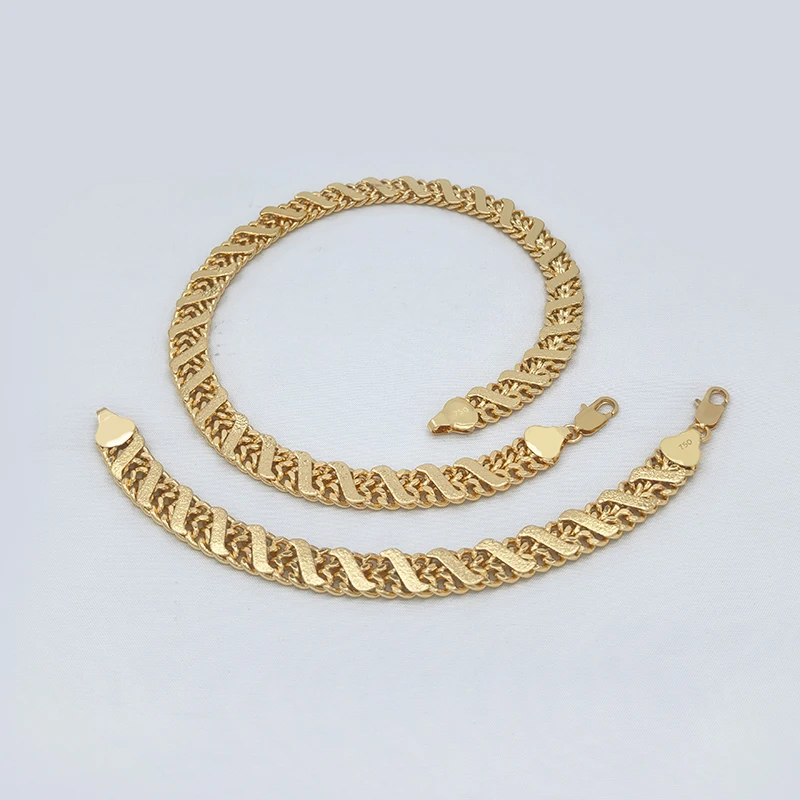 Дубайские модные ювелирные изделия комплект ожерелья ручная цепочка большой