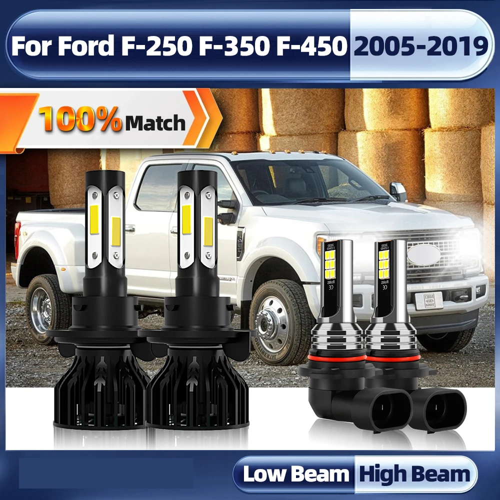 

H13 LED Headlight 240W 40000LM Auto Headlamp 6000K 12V Car Light Bulbs For Ford F-250 F-350 F-450 2005-2015 2016 2017 2018 2019