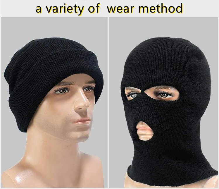 Балаклава маска для лица с 3 отверстиями холодной погоды зимняя Лыжная мужчин и