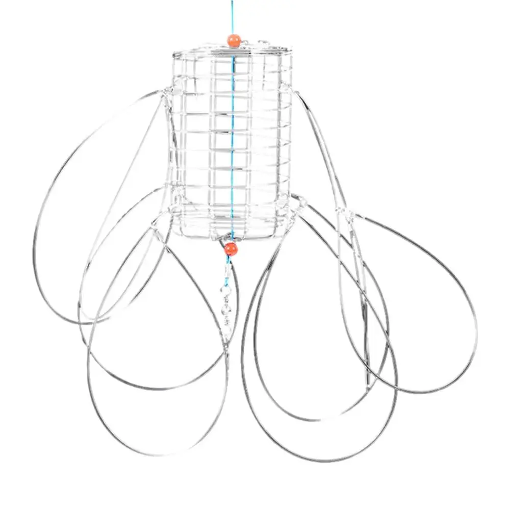 Инструмент для ловли крабов из нержавеющей стали ловушка приманки клетка рыбы 8