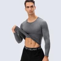 mens lons sleeve tshirt tight fitness gym sport rashguard running training jogging bodybuilding quick dry male shirts sportswear