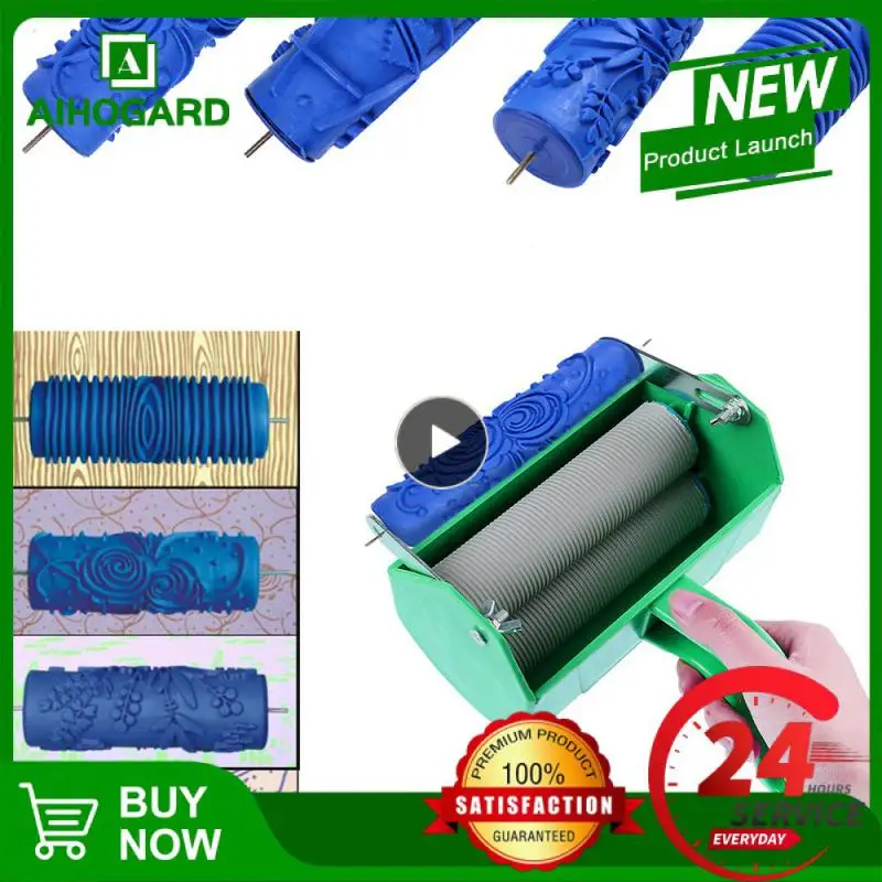 

1~10PCS Embossed Paint Roller 4 Texture Paint Brush Imitation Wood Mold Multiple Patterns Rollers For Wall Decoration Home Decor