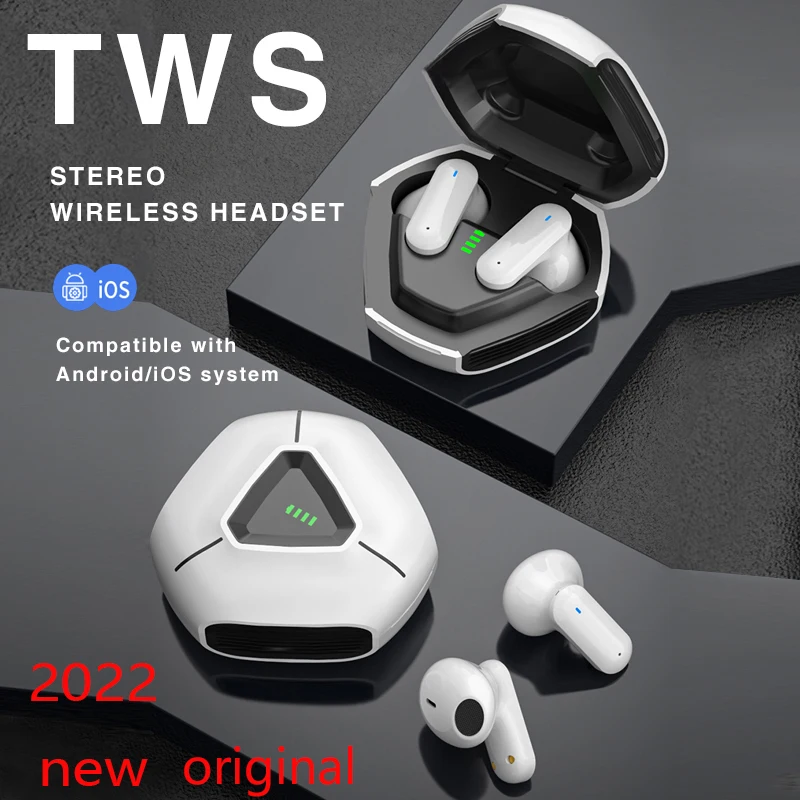 

new Wireless Headphones 5.2 Bluetooth Earphones Dual Stereo HIFI Lossless Sound Headsets Sports Mini TWS Earbuds for Xiaomi LED