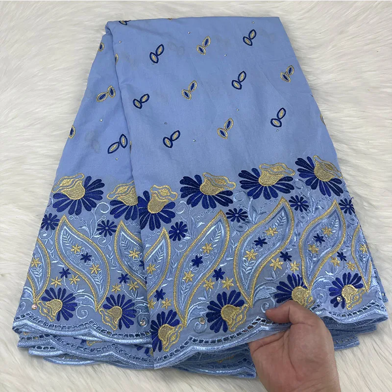 

wathet Cotton Lace Fabric 5 Yards High Quality Swiss Cotton Lace Fabric In Switzerland