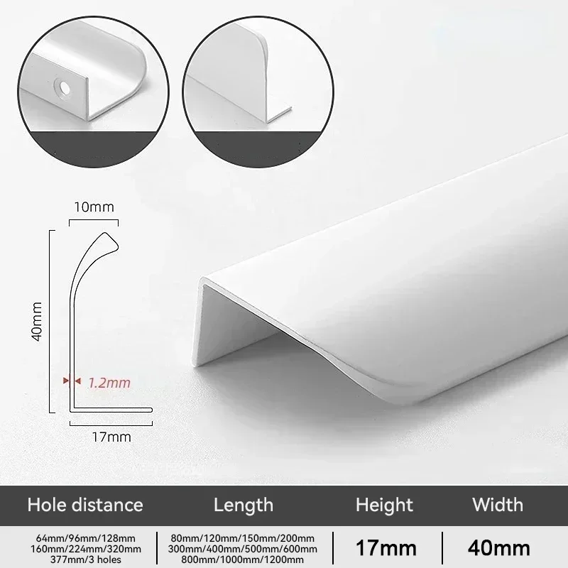 

Золотисто-черные скрытые ручки, невидимая дверная ручка, длинные ручки из алюминиевого сплава для кухонного шкафа, дверная ручка и фурнитура для ручек