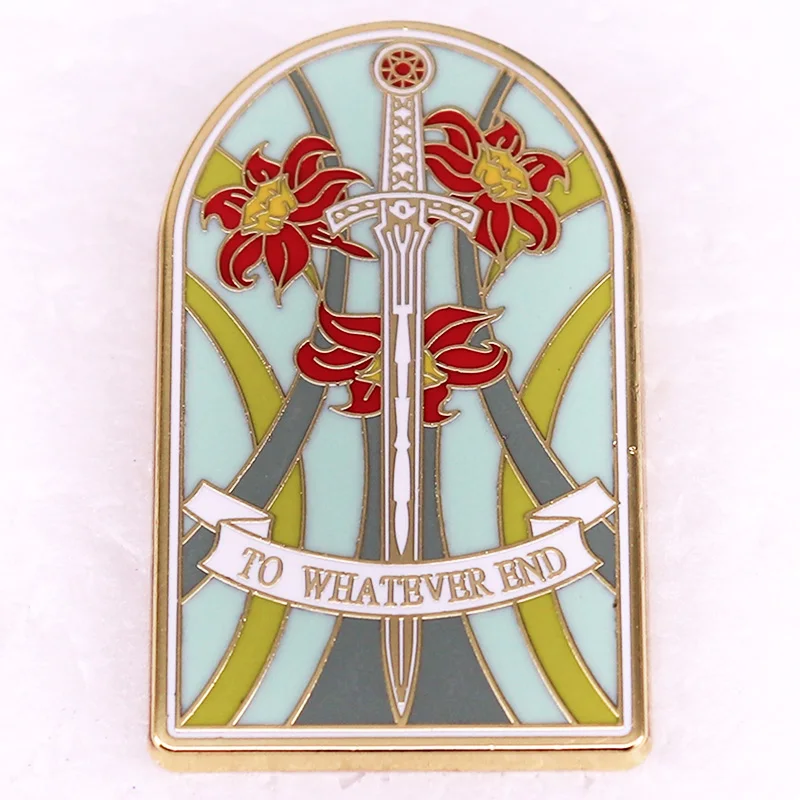 Брошь-значок с эмалью на любой конец