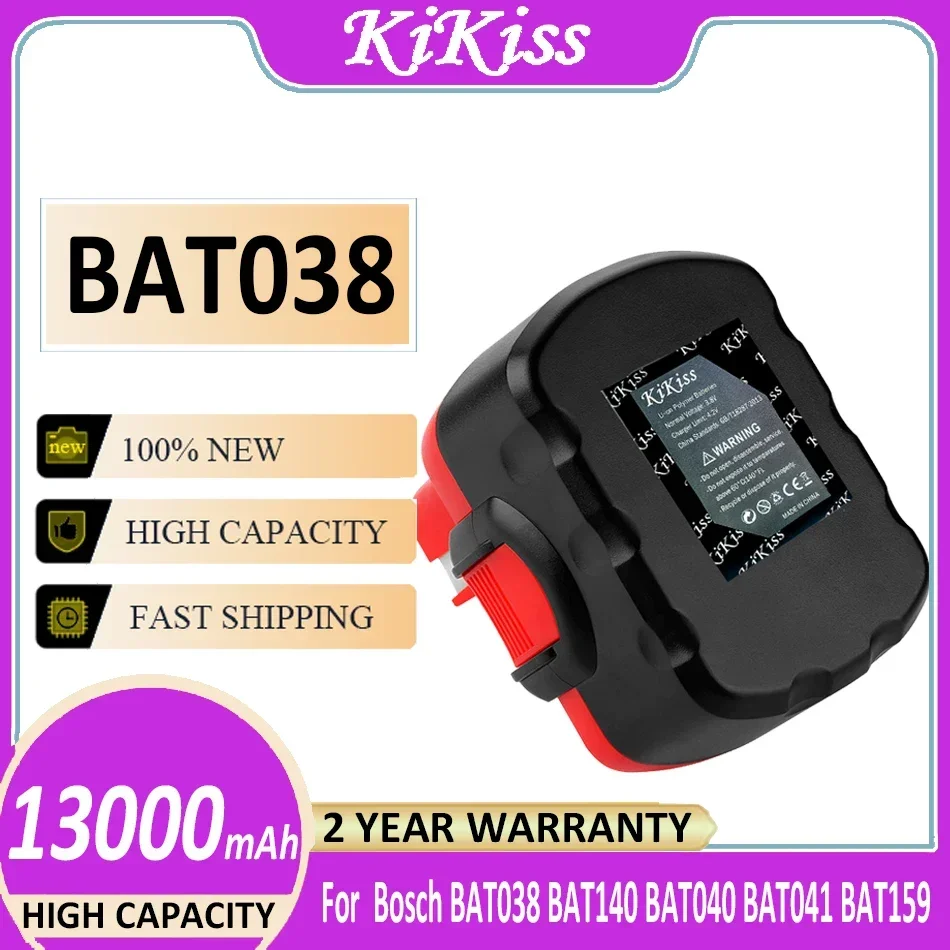 Никель-металлогидридный аккумулятор KiKiss 13000 мАч BAT038 BAT040 BAT041 BAT140 BAT159 для Bosch 2607335533