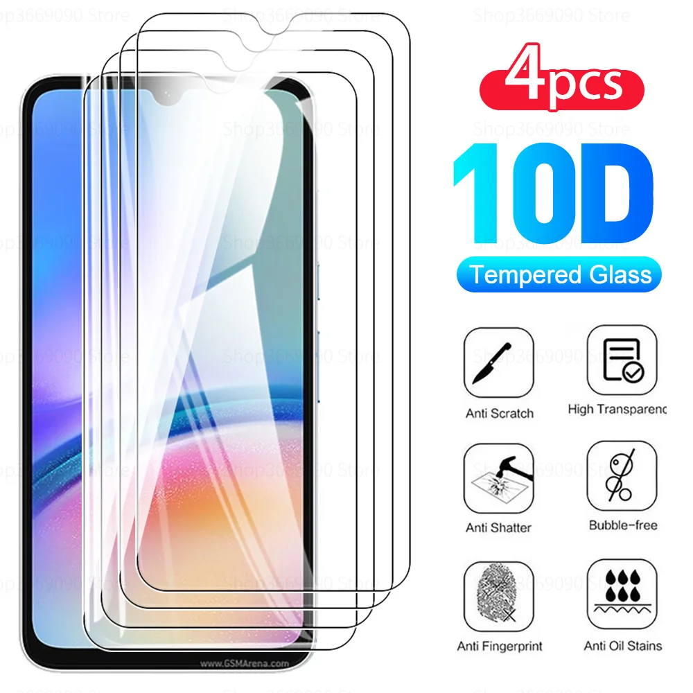 4 шт. 9H чехол из закаленной пленки для Samsung Galaxy A05s Защита экрана A05 s A 05 6 7 дюйма